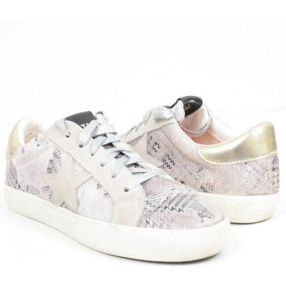 STEVE MADDEN Philosophy CALF Hair Lace-Up Sneakers Women's Size 8.5